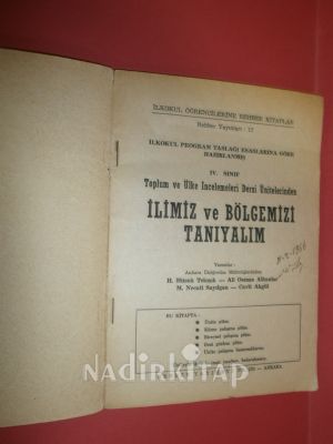 İLİMİZ VE BÖLGEMİZ - ÜNİTE KİTAPLARI ,SINIF-4
