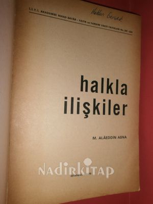 HALKLA İLİŞKİLER...