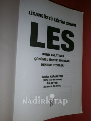 LES LİSANSÜSTÜ EĞİTİM SINAVI HAZIRLIK KILAVUZU