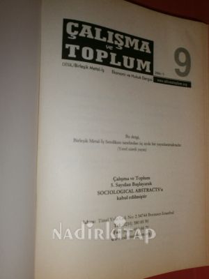 ÇALIŞMA VE TOPLUM DİSK /BİRLEŞİK METAL-İŞ EKONOMİ ve HUKUK DERGİSİ 2006-2..9