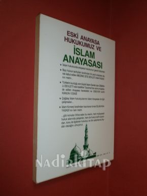 ESKİ ANAYASA HUKUKUMUZ VE İSLAM ANAYASASI**İMZALI**