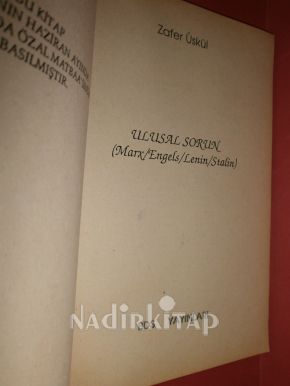 ULUSAL SORUN ** BİRİNCİ BASIM **