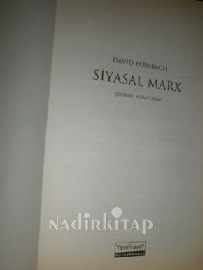 SİYASAL MARX** BİRİNCİ BASIM **