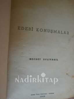 EDEBİ KONUŞMALAR