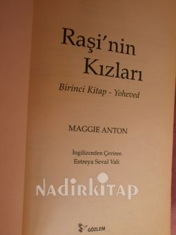 RAŞİ- NİN KIZLARI - BİRİNCİ KİTAP