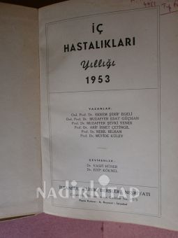 İÇ HASTALIKLARI YILLIĞI 1953