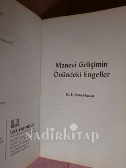 MANEVİ GELİŞİMİN ÖNÜNDEKİ ENGELLER