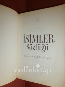 İSİMLER SÖZLÜĞÜ