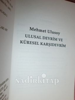 ULUSAL DEVRİM VE KÜRESEL KARŞIDEVRİM ** BİRİNCİ BASIM **