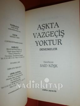 AŞKTA VAZGEÇİŞ YOKTUR