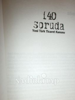 140 SORUDA YENİ TÜRK TİCARET KANUNU