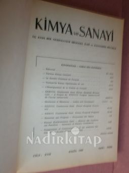 KİMYA VE SANAYİ (MESLEKİ İLMİ VE EKONOMİK MECMUA),SAYI: ÖZEL..EYLÜL 1969...
