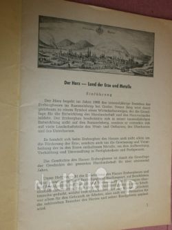 DER HARZ LAND DER ERZE UND METALLE