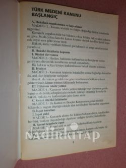 YENİ MEDENİ KANUN 1 BÖLÜM