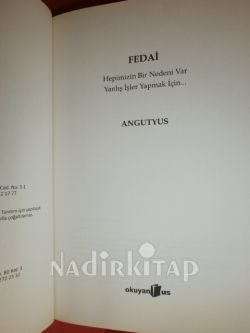 FEDAİ (Hepimizin Bir Nedeni Var Yanlış İşler Yapmak İçin.).BİRİNCİ BASIM**.