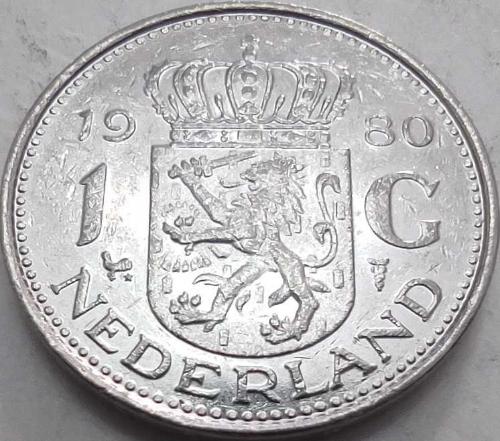 Hollanda 1980 1 Gulden - Çil - Kraliçe Juliana Portreli Madeni Para