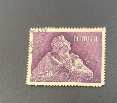 Portekiz Pulu - Portugal stamp - Postadan Geçmiş Pul Filateli - Damgalı -  Şair Almeida Garrett Temalı Pul, 2.30 PARA  - YABANCI PULLAR - NOSTALJİK DOĞUM GÜNÜ HEDİYESİ