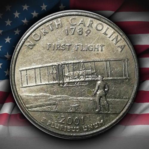 ABD 2001 YILI ¼ Dolar North Carolina ÇİLALTI