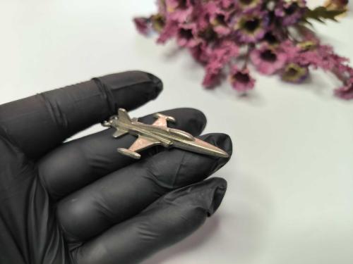 Savaş Uçağı Gümüş Renkli Metal Anahtarlık
