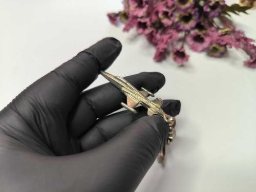 Savaş Uçağı Gümüş Renkli Metal Anahtarlık