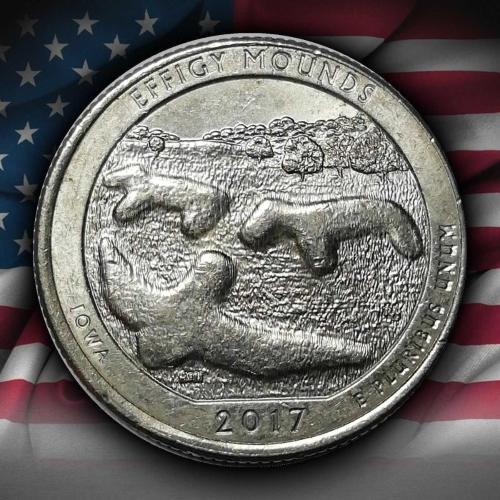 ABD 2017 YILI ¼ Dolar Iowa - Effighy Mounds ÇİLALTI