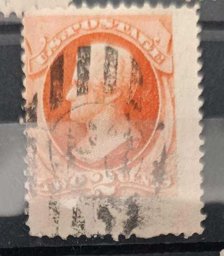 LOT.14 » ABD 1870-1871 2 Sentlik Andrew Jackson damgalı pul_ nadir