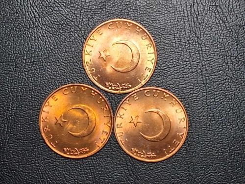 1974 YILI MADENİ 10 KURUŞ 3  ADET  ÇİL TCM 1345