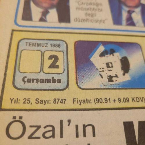 1986 YILI TERCÜMAN GAZETESİ. KOLEKSİYONLUK.