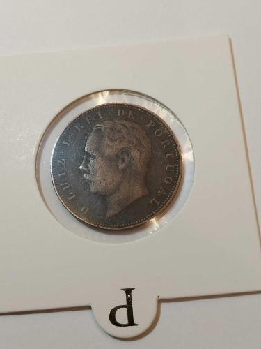 1885 Portekiz 10 Reis Kapasında