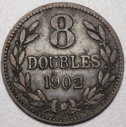 1902 - GUERNSEY - 8 Doubles   ( ÇOK TEMİZ )