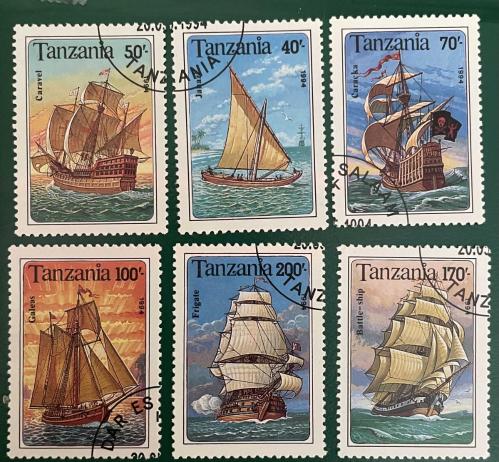 1994.GEMİ TEMA.TANZANYA 6 PUL İGD DAMGALI