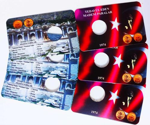 1970'ler Bronz 5 Kuruş Kapama ((Folder))