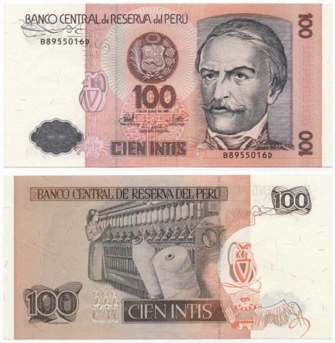 Peru 1987 Yılı 100 Inti Çil