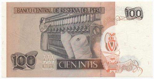 Peru 1987 Yılı 100 Inti Çil