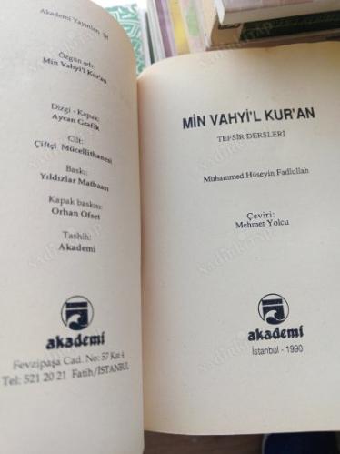 MİN VAHYİL KURAN 5