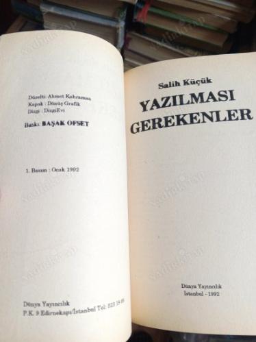 YAZILMASI GEREKENLER
