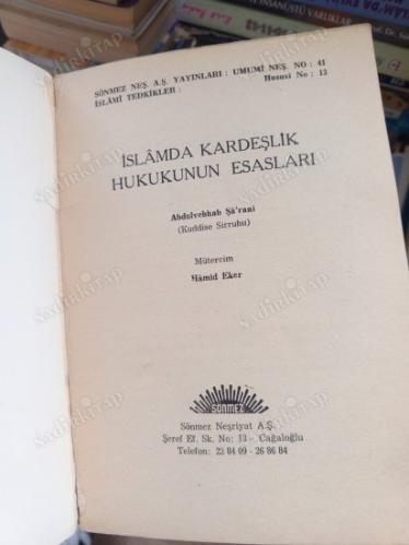 İSLAM'DA KARDEŞLİK HUKUKUNUN ESASLARI
