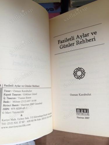 FAZİLETLİ AYLAR VE GÜNLER REHBERİ