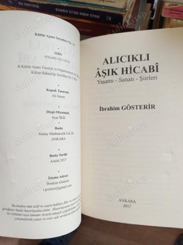 ALICIKLI AŞIK HİCABİ Yaşamı - Sanatı - Şiirleri