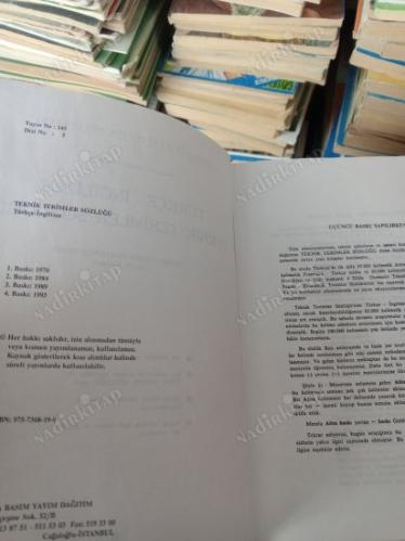 TÜRKÇE - İNGİLİZCE TEKNİK TERİMLER SÖZLÜĞÜ