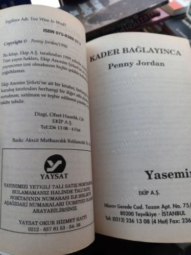 HARLEQUIN YASEMİN BEYAZ DİZİ İKİ ROMAN BİR ARADA KADER BAĞLAYINCA -AŞK OYUNU