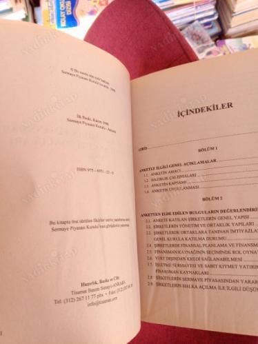 ŞİRKETLER KESİMİNİN FİNANSMAN EĞİLİMLERİ ANKETİ SONUÇLARI 1996