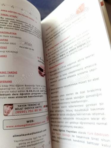 ÜNİVERSİTEYE HAZIRLIK TÜRK EDEBİYATI ESER -YAZAR SÖZLÜĞÜ - CEP BOY