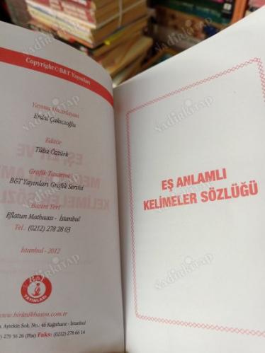 EŞ, ZIT VE MECAZ ANLAMLI KELİMELER SÖZLÜĞÜ
