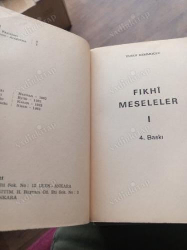 Fıkhi Meseleler 5 Cilt Tam Takım Takım