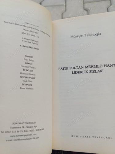 FATİH SULTAN MEHMED HAN'IN YÖNETİM VE LİDERLİK SIRLARI