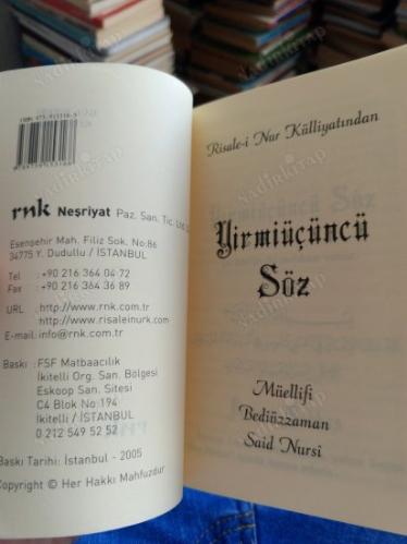 Risale-i Nur Külliyatından Yirmiüçüncü Söz