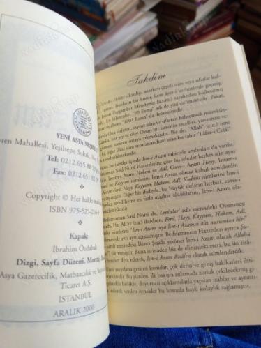 Risale-i Nur Külliyatından İsm-i Âzam risalesi