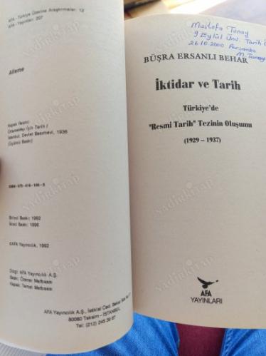 İKTİDAR VE TARİH & TÜRKİYE'DE RESMİ TARİH TEZİNİN OLUŞUMU (1929-1937)