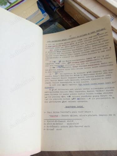 Tasavvuf Ders Notları Teksir Baskı